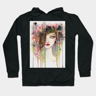 Secrets - Gypsy Woman - Modern Art Portrait - Fantasy Painting by Molly Harrison Hoodie